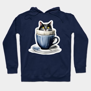 Kitten in a cup #006 Hoodie